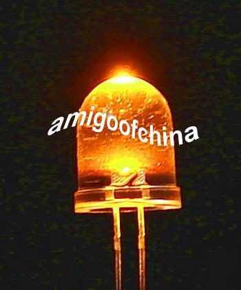 15X 10MM yellow 5000 mcd led bulb light free resistors
