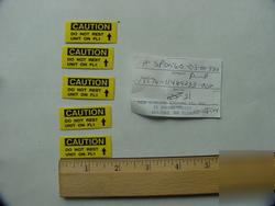 Caution do not rest unit on FL1 sticker label decal nos