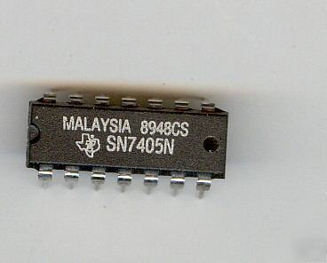 Integrated circuit ic SN7405N texas instrument
