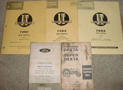 Lot of 5 ford tractor i&t shop manuals 