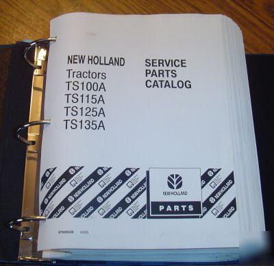 New holland TS100A to TS135A tractor parts catalog book