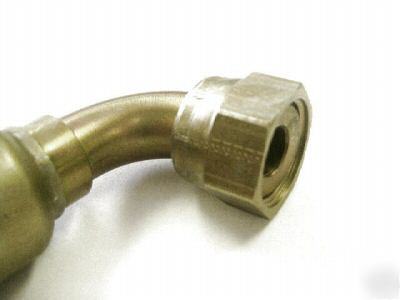 Hydraulic crimp fitting 1/4 female 90 flat face for 1/4