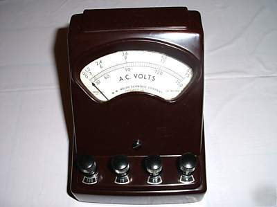W. m. welch a.c. voltmeter. 0-150 vac. vintage.