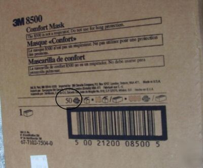 3M nuisance comfort dust masks box/50 $5S/h