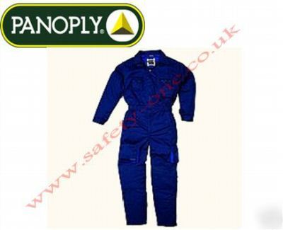 Navy overalls boilersuit, knee pad pockets medium