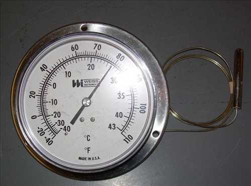 Weiss instruments nsf model rf remote dial thermometer