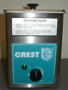 Crest 1/2 gallon 175T ultrasonic non-heated cleaner 