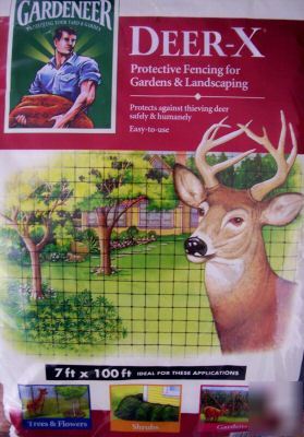 Nip deer-x industrial animal fence netting 100' x 7'