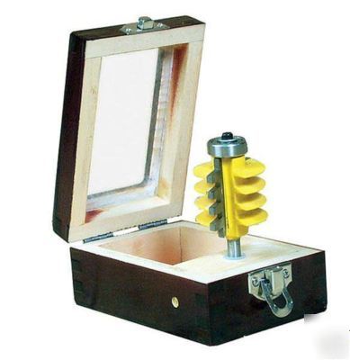 Router bit finger joint w/case woodworking