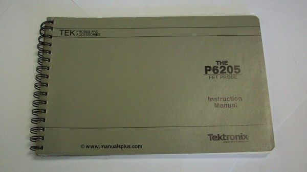 Tektronix P6205 fet probe instruction manual - $5 ship 