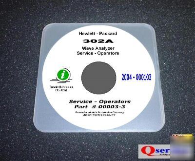 Hp 302A wave analyzer service - operators manual