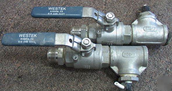 2 westek 1 inch stainless steel ball valves