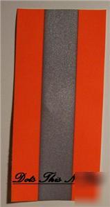 Reflective fabric sew-on 3M tape 2 inch orange/silver