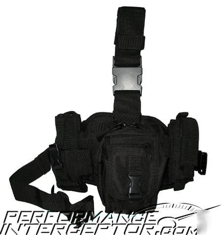 Police tactical thigh holster platform w/ pouches swat