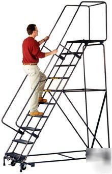 10 step rolling steel safety ladder by ballymore