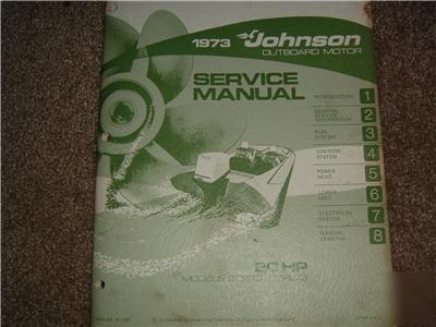 1973 johnson service manual 20HP models 20R73, 20RL73