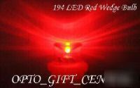 20PCS 194/168 led red inverted leds sidelight bulb f/s