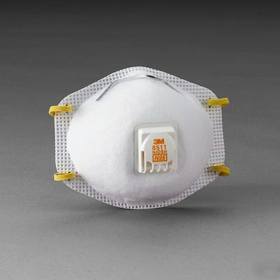 3M 8511 N95 valve respirators dust flu cold 80 masks