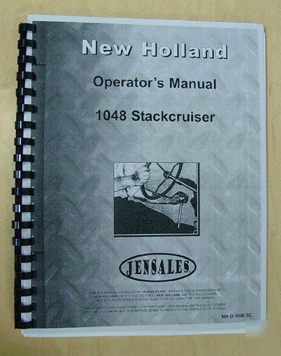 New holland 1048 sc operator manual (nh-o-1048 sc)