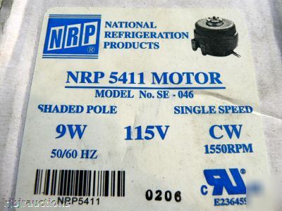 Nrp national refrigeration products 5411 motor 
