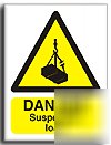 Suspended load sign-adh.vinyl-300X400MM(wa-091-am)