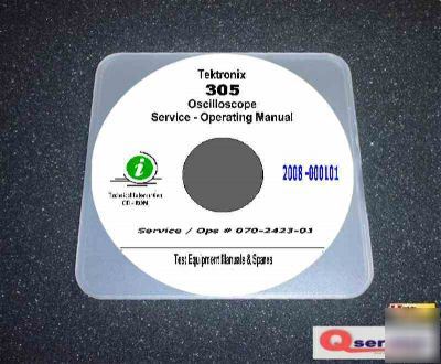Tektronix tek / sony 305 service - operating manual cd