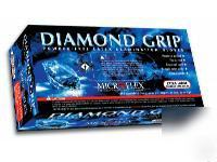 Diamond grip latex powder free glove (lg) case 