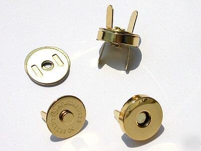 14MM magnetic handbag snap closure gold 50SETS MSO14-gd