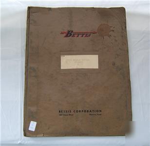 Bettis corp. 10 hp 4942-b steamer repair manual, 1948