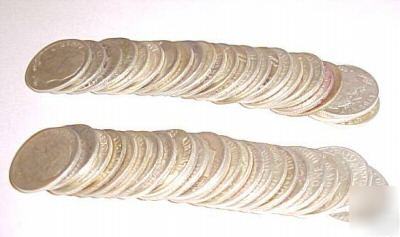 Silver roosevelt dimes 1 roll 50 dimes 90% silver 