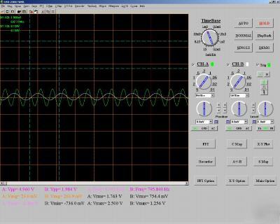 Usb digital oscilloscope 100MS/s sample rate portable