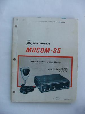 Motorola mocom 35 vhf mobile radio manual 68P81011E35-e