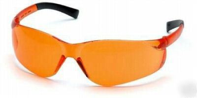 New 12 pyramex ztek orange tinted sun & safety glasses