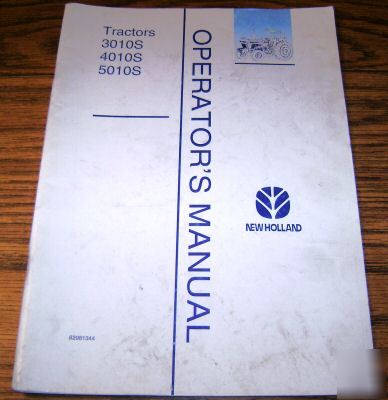 New holland 3010S 4010S 5010S tractor operators manual