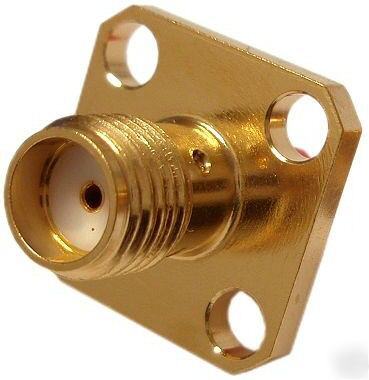 Sma chassis mount connector gold plated - lot of 5 pcs