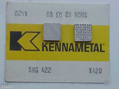 10PC sng-422 K420 kennametal carbideturning insert