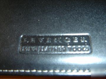 Levenger soft supple black leather folio