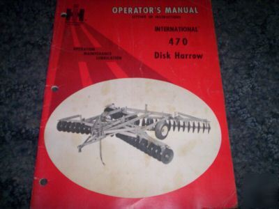 Case ih 470 tandem disk harrow operators setup manual 