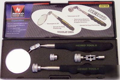 New inspection mirror & magnet pick-up swivel tool set 