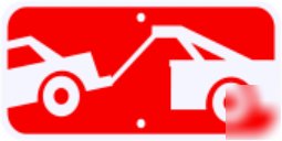 Tow away zone symbol sign street road lot sign 12