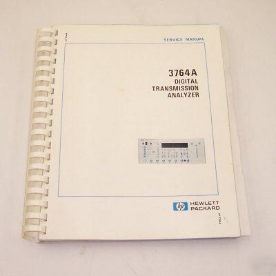Hp 3764A digital transmission analyzer service manual