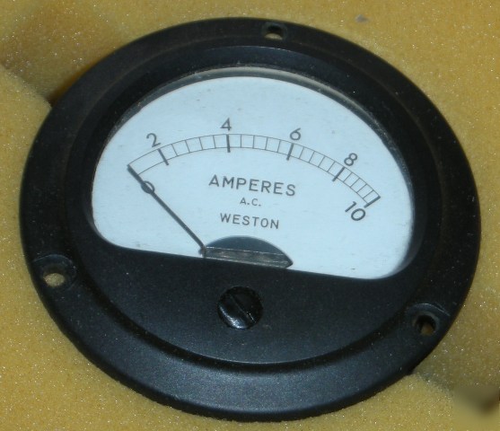 Weston amperes meter 0-10 model 204 nos