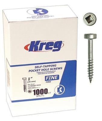 Kreg tools - sps-F1 fine thread 1' screws (1000 pack)