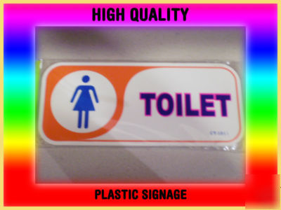 Pair durable high quality plastic signage gents/ladies