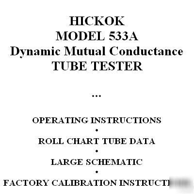 Manual+calibration+setup data = hickok 533A tube tester