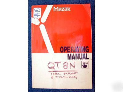 Mazak operating manual quick turn 8N chucker & univ.