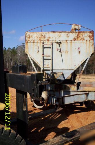 Tractor pto operated grain or feed hopper