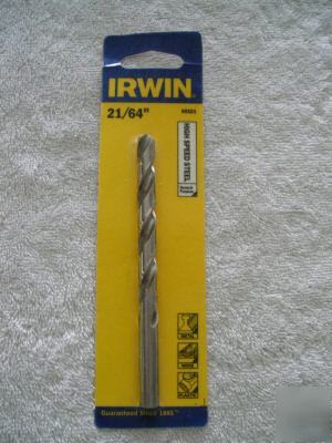 Irwin high speed general purpose drill bit 21/64