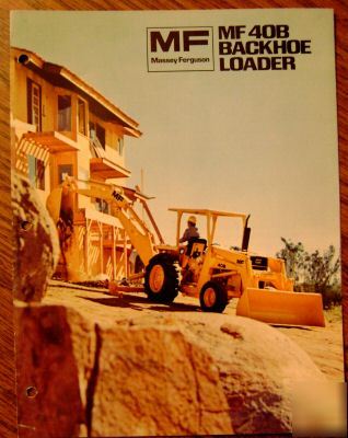 Massey ferguson mf 40B tractor loader backhoe brochure