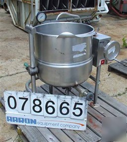 Used: cleveland kettle, 25 gallon, model kdl-25T, stain